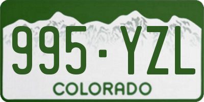 CO license plate 995YZL