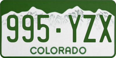 CO license plate 995YZX