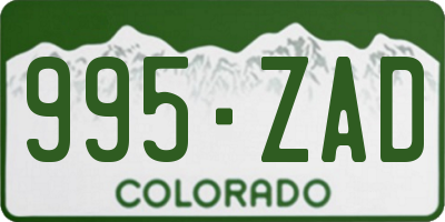 CO license plate 995ZAD