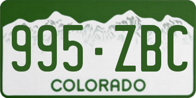 CO license plate 995ZBC