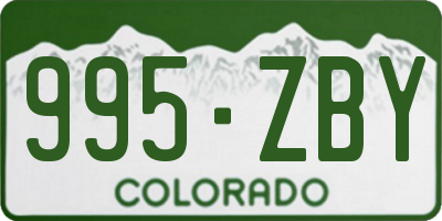 CO license plate 995ZBY