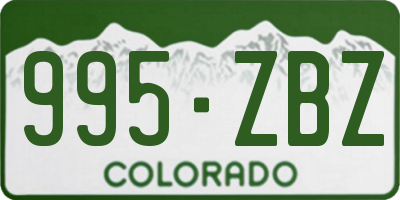 CO license plate 995ZBZ