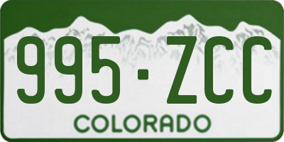 CO license plate 995ZCC