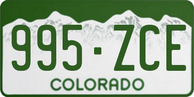 CO license plate 995ZCE