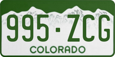 CO license plate 995ZCG