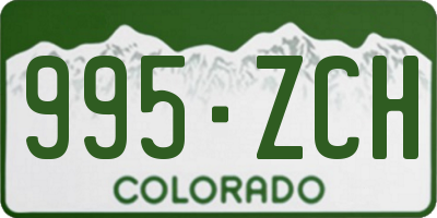 CO license plate 995ZCH