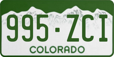 CO license plate 995ZCI