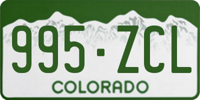 CO license plate 995ZCL
