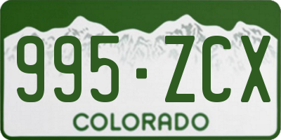 CO license plate 995ZCX