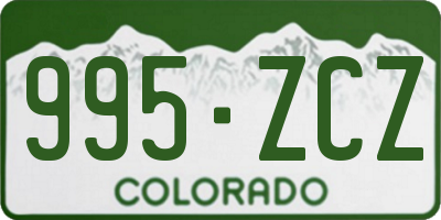 CO license plate 995ZCZ
