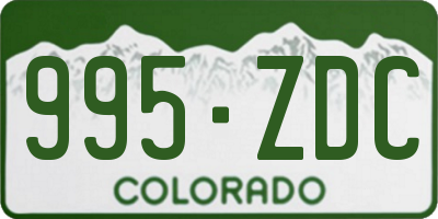 CO license plate 995ZDC