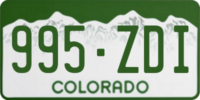 CO license plate 995ZDI