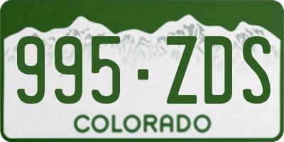 CO license plate 995ZDS