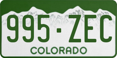 CO license plate 995ZEC