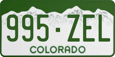 CO license plate 995ZEL