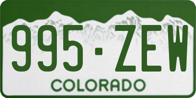 CO license plate 995ZEW