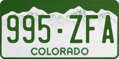 CO license plate 995ZFA