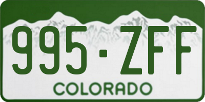 CO license plate 995ZFF