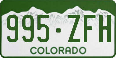 CO license plate 995ZFH