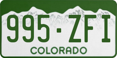CO license plate 995ZFI