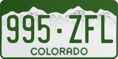 CO license plate 995ZFL