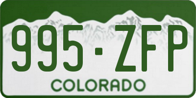 CO license plate 995ZFP
