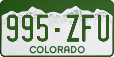CO license plate 995ZFU