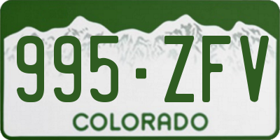 CO license plate 995ZFV