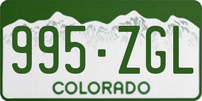 CO license plate 995ZGL