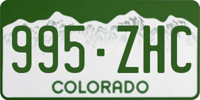 CO license plate 995ZHC