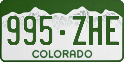 CO license plate 995ZHE