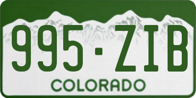 CO license plate 995ZIB