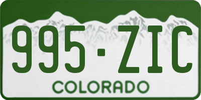 CO license plate 995ZIC