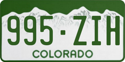 CO license plate 995ZIH