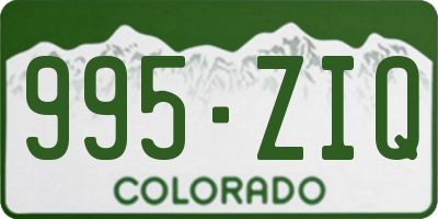 CO license plate 995ZIQ