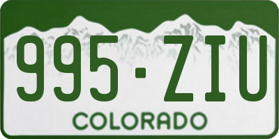CO license plate 995ZIU