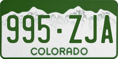 CO license plate 995ZJA