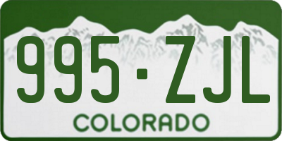 CO license plate 995ZJL