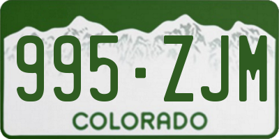 CO license plate 995ZJM