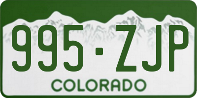 CO license plate 995ZJP