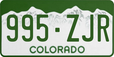 CO license plate 995ZJR