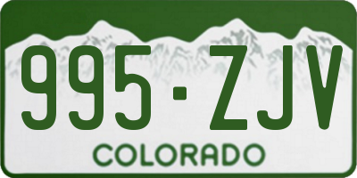 CO license plate 995ZJV