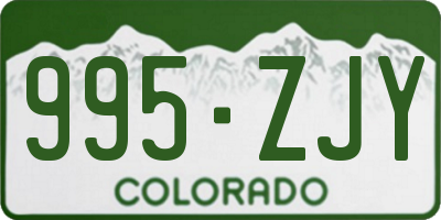 CO license plate 995ZJY