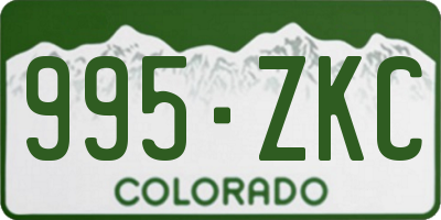 CO license plate 995ZKC