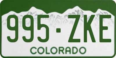 CO license plate 995ZKE