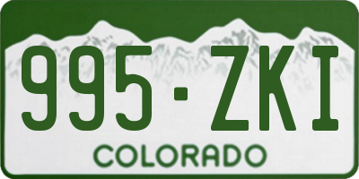 CO license plate 995ZKI