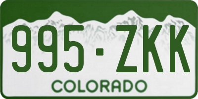 CO license plate 995ZKK