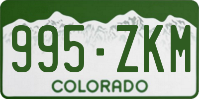 CO license plate 995ZKM