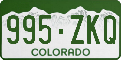 CO license plate 995ZKQ