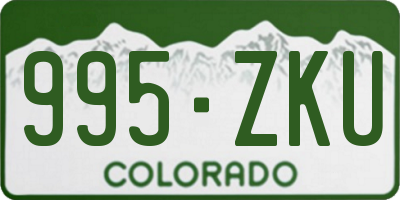 CO license plate 995ZKU